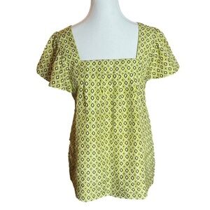 ⭐️ Banana Republic silk geometric design top- size XS